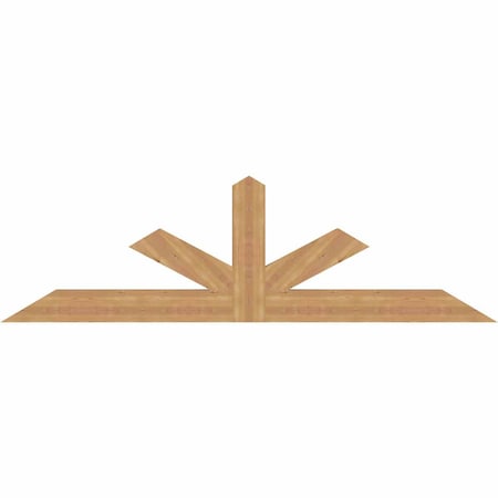 Ekena Millwork Saratoga Smooth Timber Gable Bracket, Western Red Cedar, 84"W x 24"H x 3 1/2"D x 5 1/2"F, 7/12 Pitch GBW084X24X0406SAR00SWR